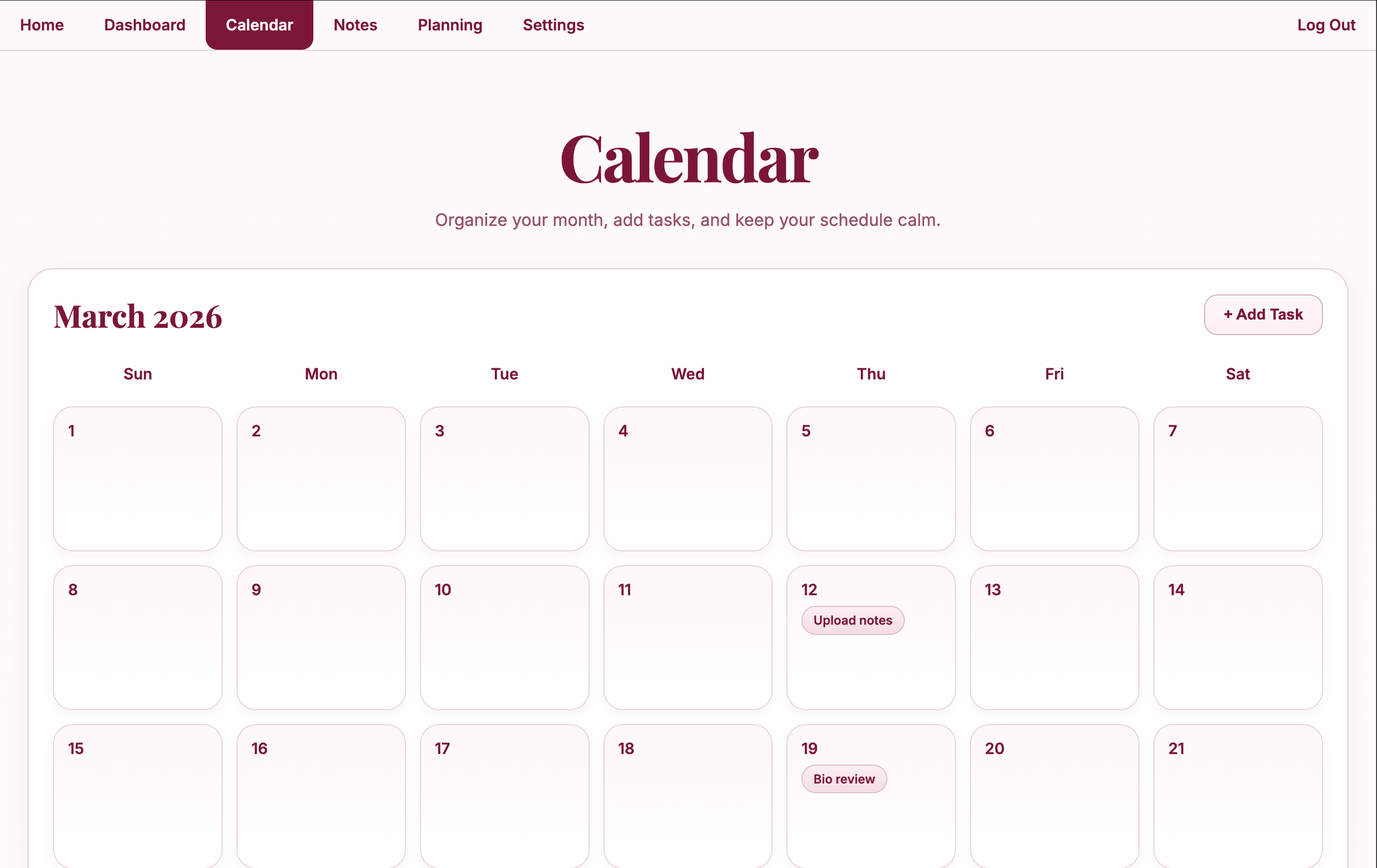 Calendar